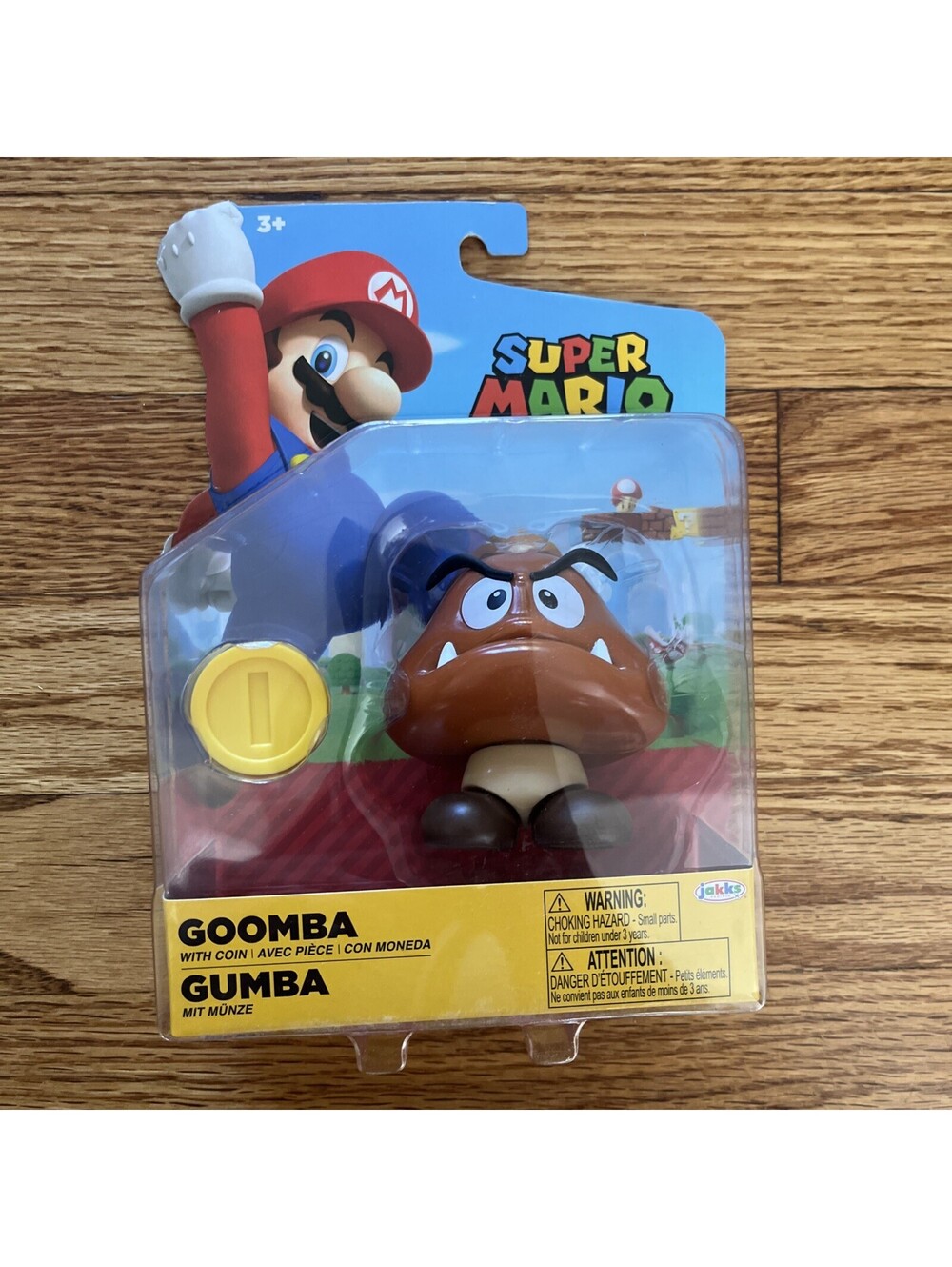 Jakks Pacific Super Mario 4" Goomba Action Figure with Coin Accessory